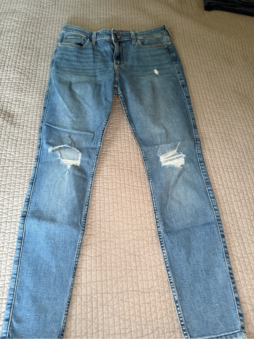 Hollister Light Blue High-Rise Super Skinny Jeans